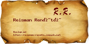 Reisman Renátó névjegykártya